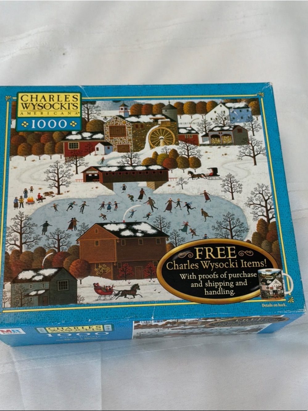 Charles Wysocki Americana 1000-Piece Winter Village Puzzle -2004 sealed